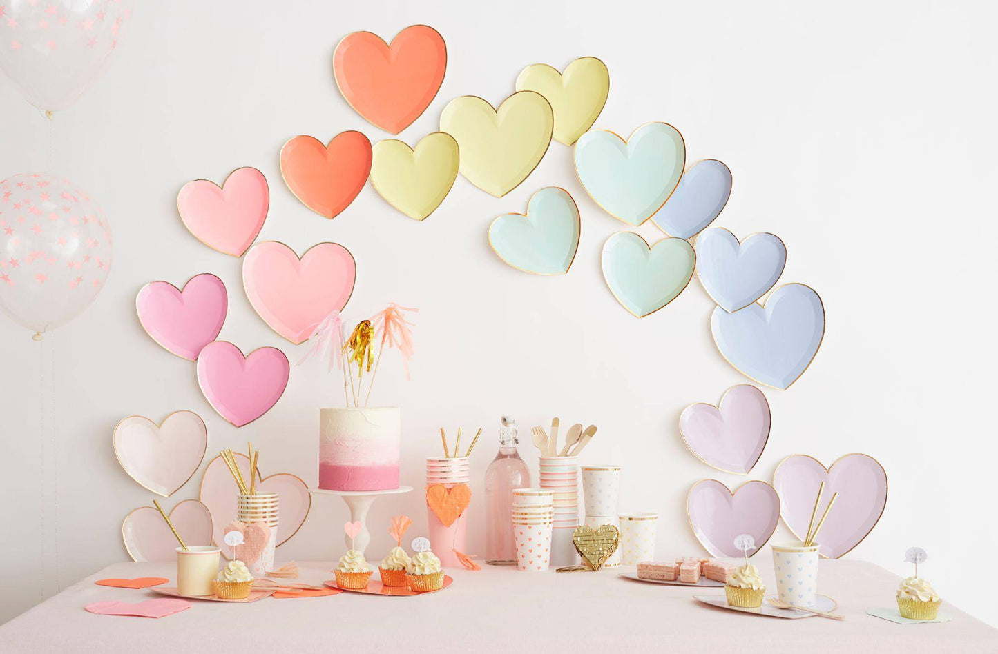 Meri Meri Party Palette Heart Napkins (set of 20) - partyalacarte.co.in