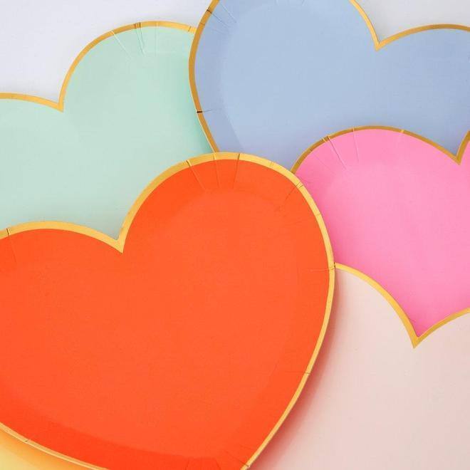 Meri Meri Party Palette Heart Plates (set of 8) - partyalacarte.co.in
