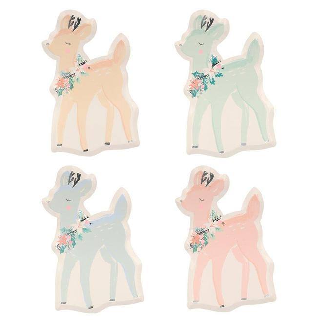 Meri Meri Pastel Deer Plates (set of 8) - partyalacarte.co.in