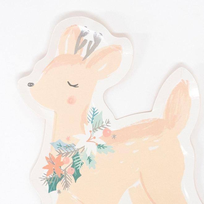 Meri Meri Pastel Deer Plates (set of 8) - partyalacarte.co.in