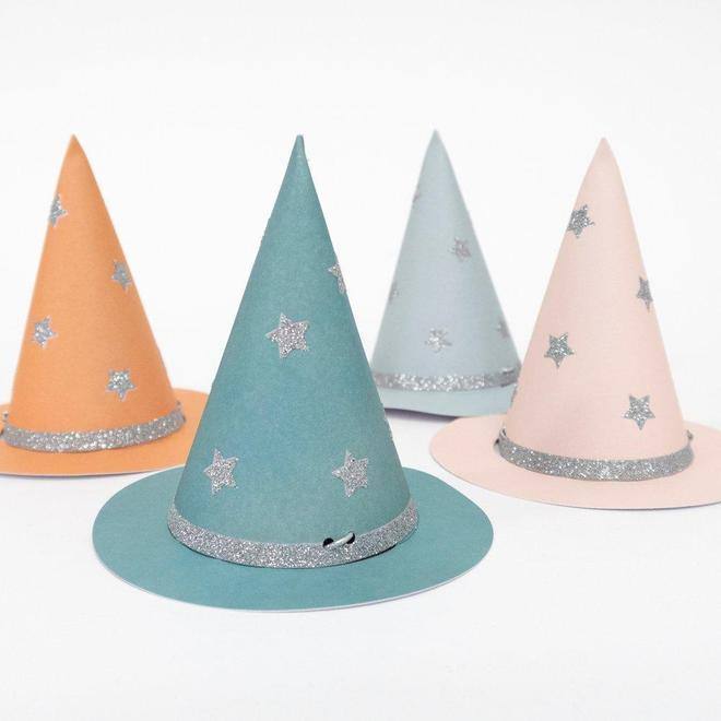Meri Meri Pastel Halloween Mini Witch Hats (set of 8) - partyalacarte.co.in
