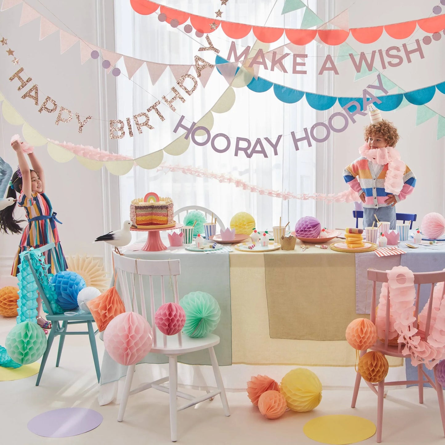 Meri Meri Pastel Honeycomb Decoration Kit (x 16 decorations) - partyalacarte.co.in