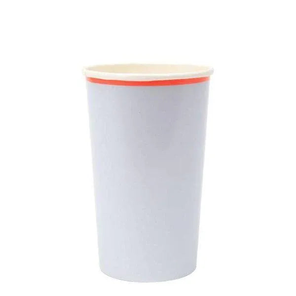 Meri Meri Pastel Neon Edge Highball Cups (Pack of 12) - partyalacarte.co.in