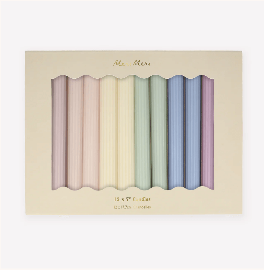 Meri Meri Pastel Table Candles (x 12) - partyalacarte.co.in