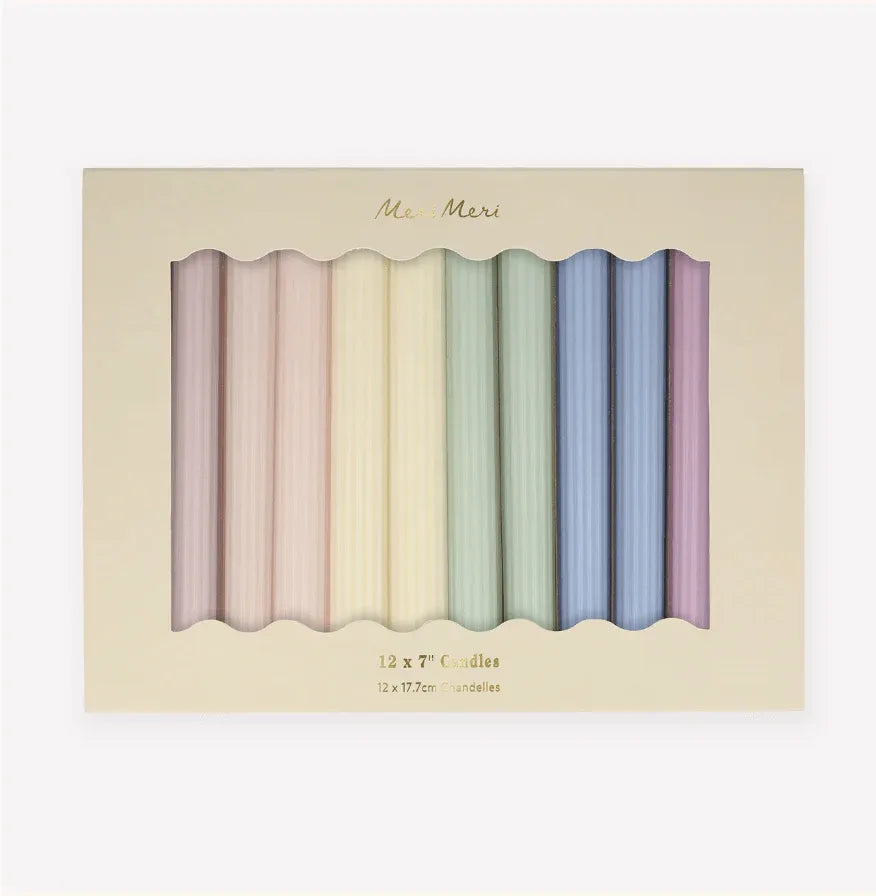 Meri Meri Pastel Table Candles (x 12) - partyalacarte.co.in
