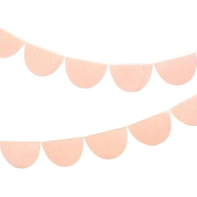 Meri Meri Peach Tissue Paper Scallop Garlands (set of 2) - partyalacarte.co.in