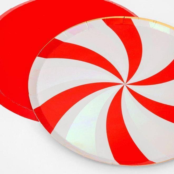 Meri Meri Peppermint Swirl Side Plates (set of 8) - partyalacarte.co.in