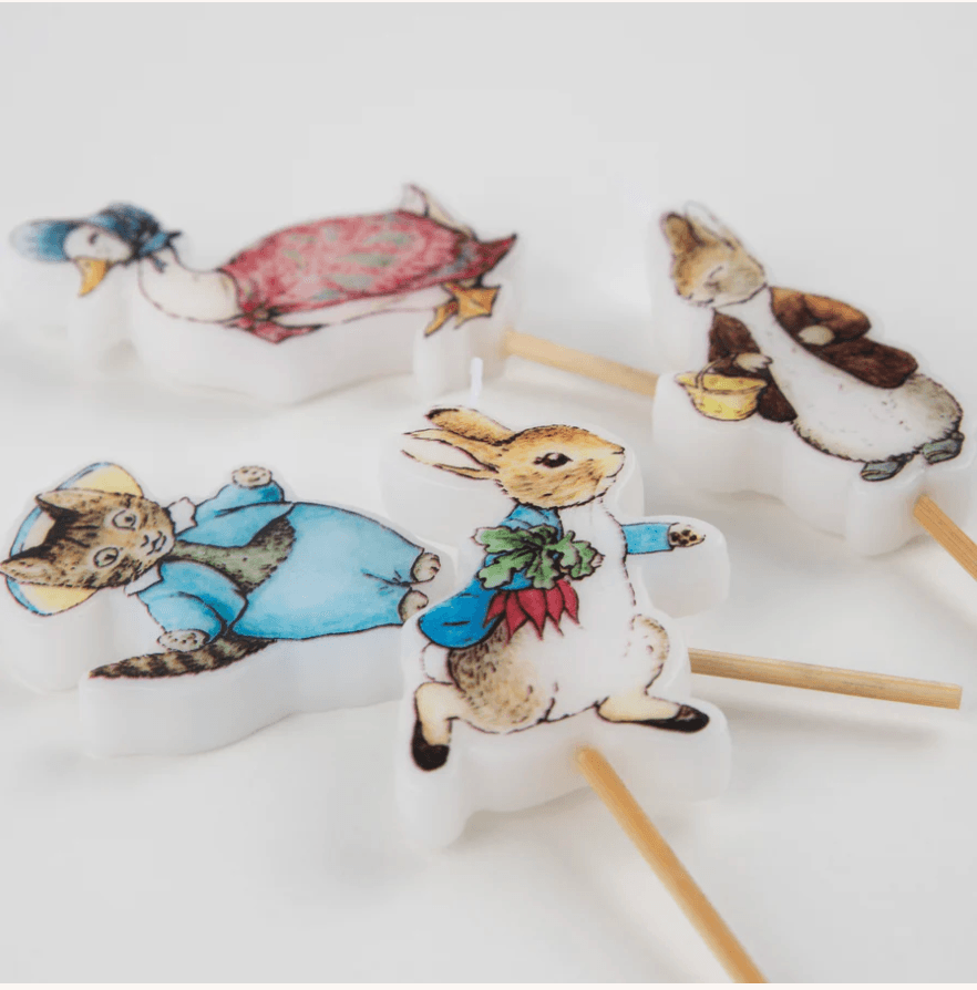 Meri Meri Peter Rabbit In The Garden Candles (x 4) - partyalacarte.co.in