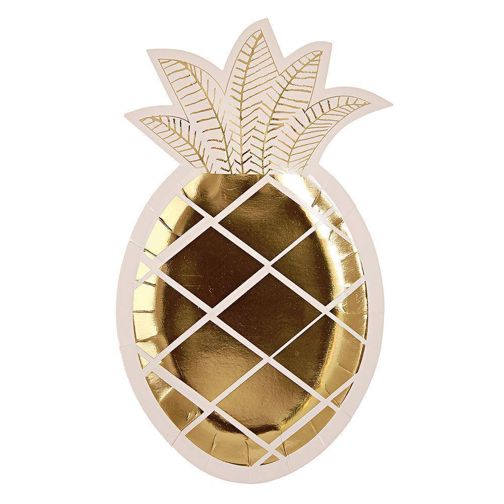 Meri Meri Pineapple Plates (set of 8) - partyalacarte.co.in