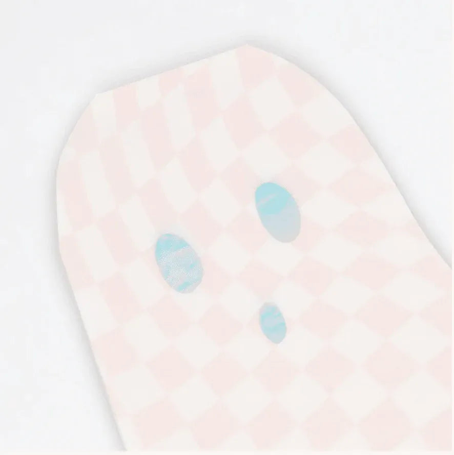 Meri Meri Pink Checker Ghost Napkins (x 16) - partyalacarte.co.in