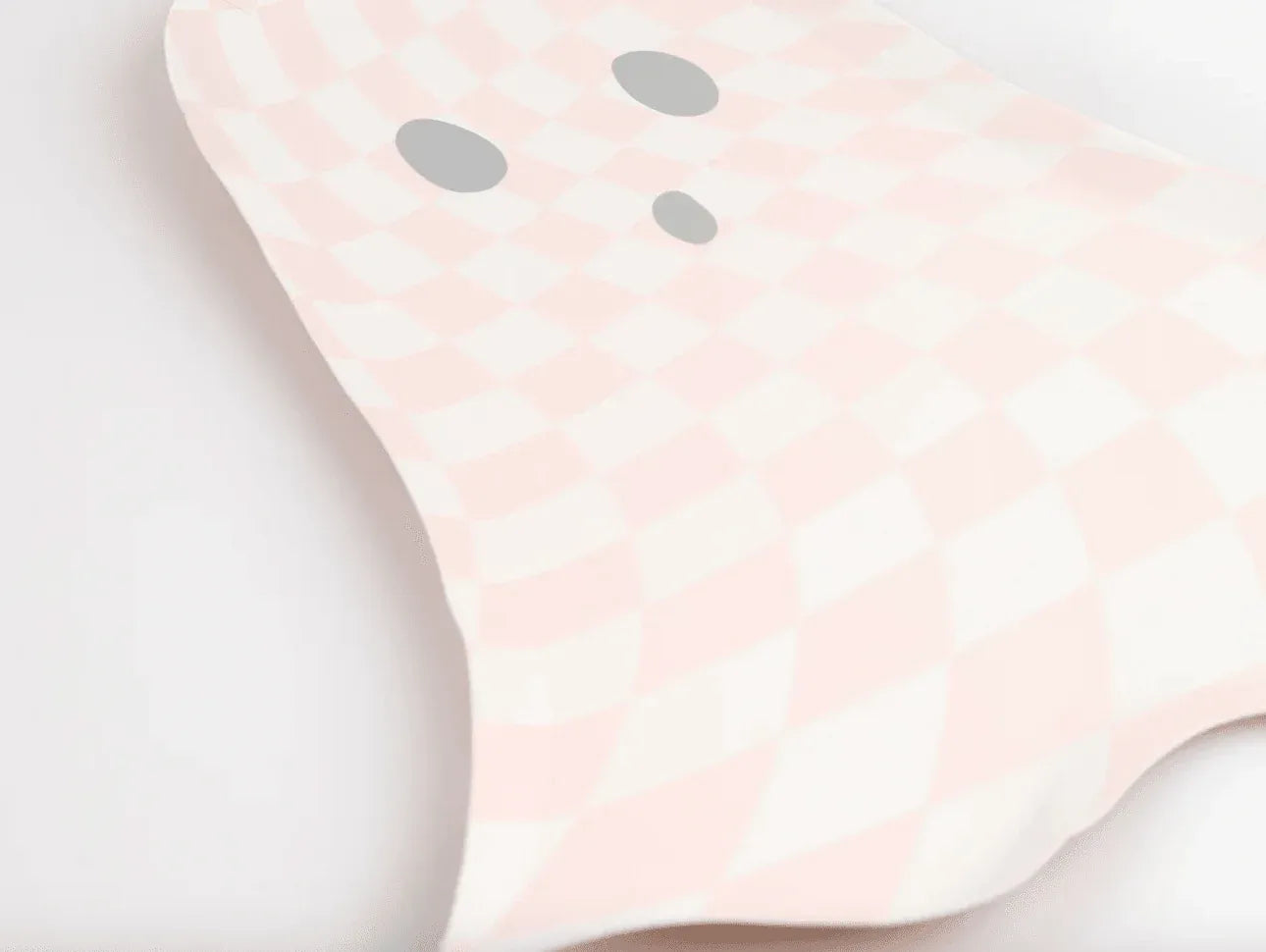 Meri Meri Pink Checker Ghost Plates (x 8) - partyalacarte.co.in