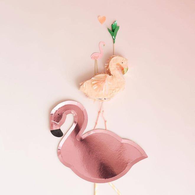 Meri Meri Pink Flamingo Plates (set of 8) - partyalacarte.co.in