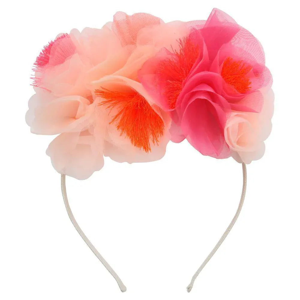 Meri Meri Pink Floral Headband - partyalacarte.co.in