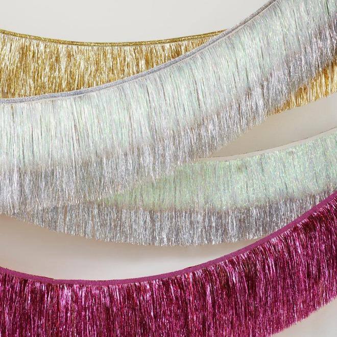 Meri Meri Pink Tinsel Fringe Garland - partyalacarte.co.in