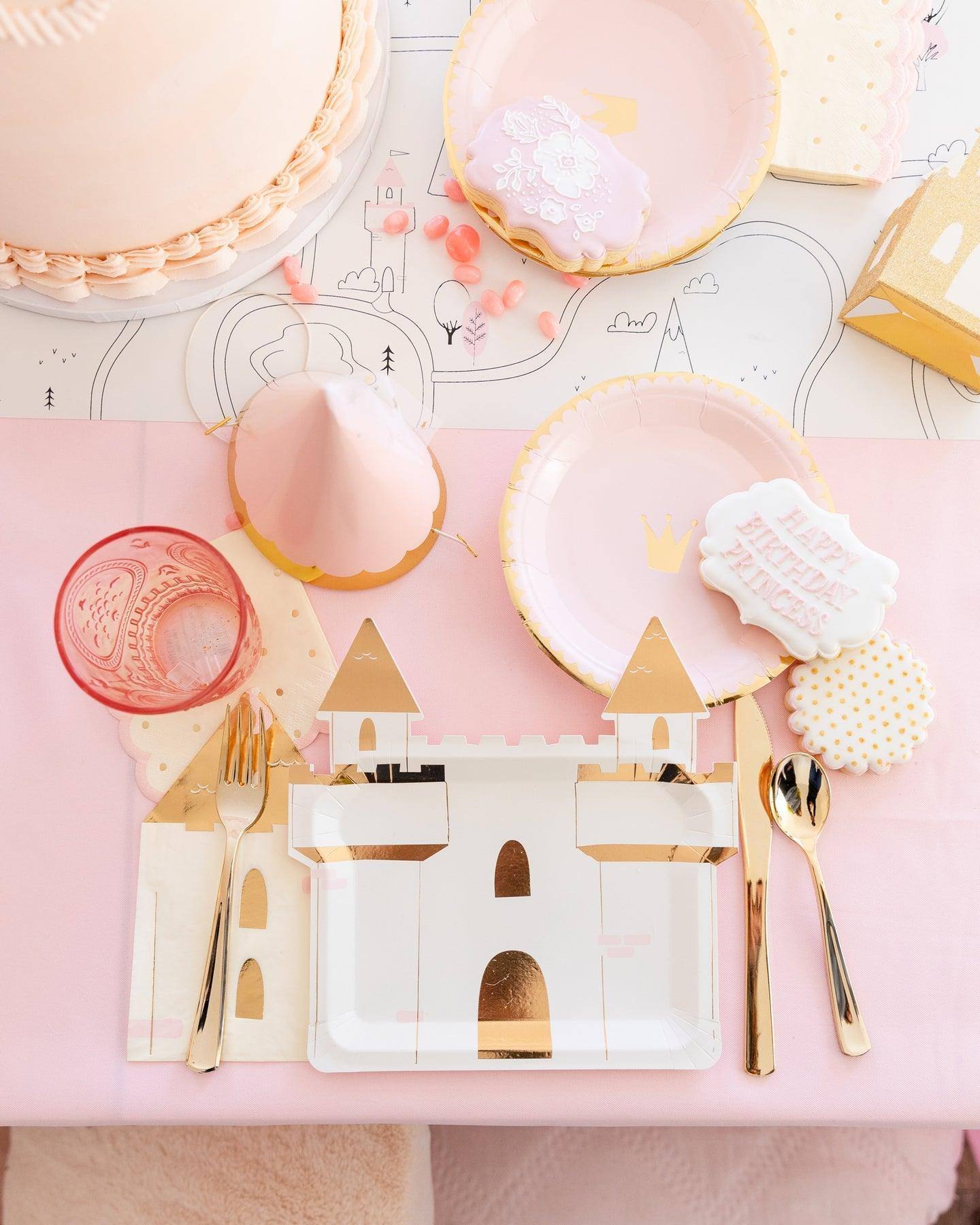 My Minds Eye Princess Castle Shaped Guest Napkins (x18) - partyalacarte.co.in