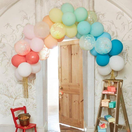 Meri Meri Rainbow Balloon Arch Kit (set of 40 balloons) - partyalacarte.co.in