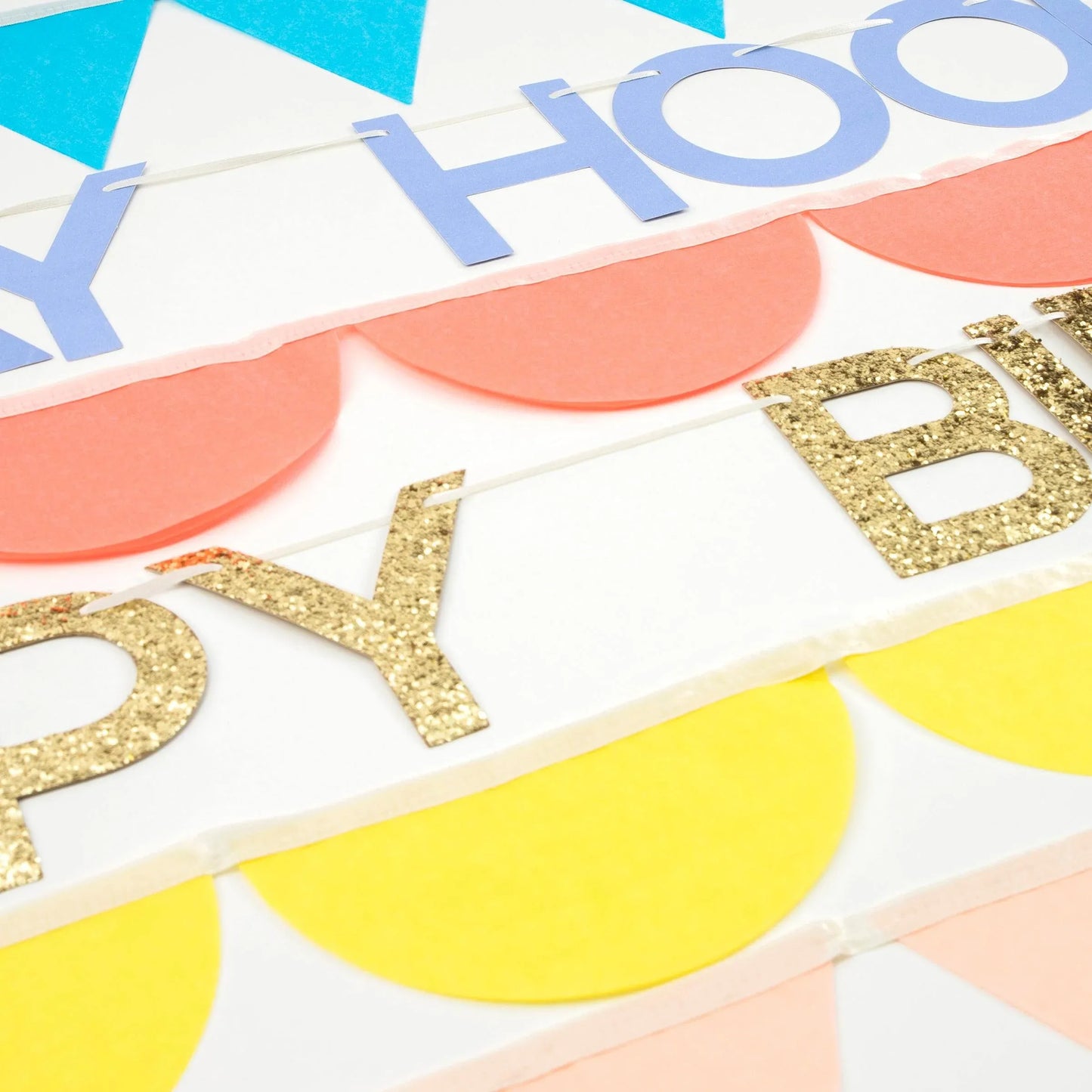 Meri Meri Rainbow Birthday Garlands (x 8) - partyalacarte.co.in