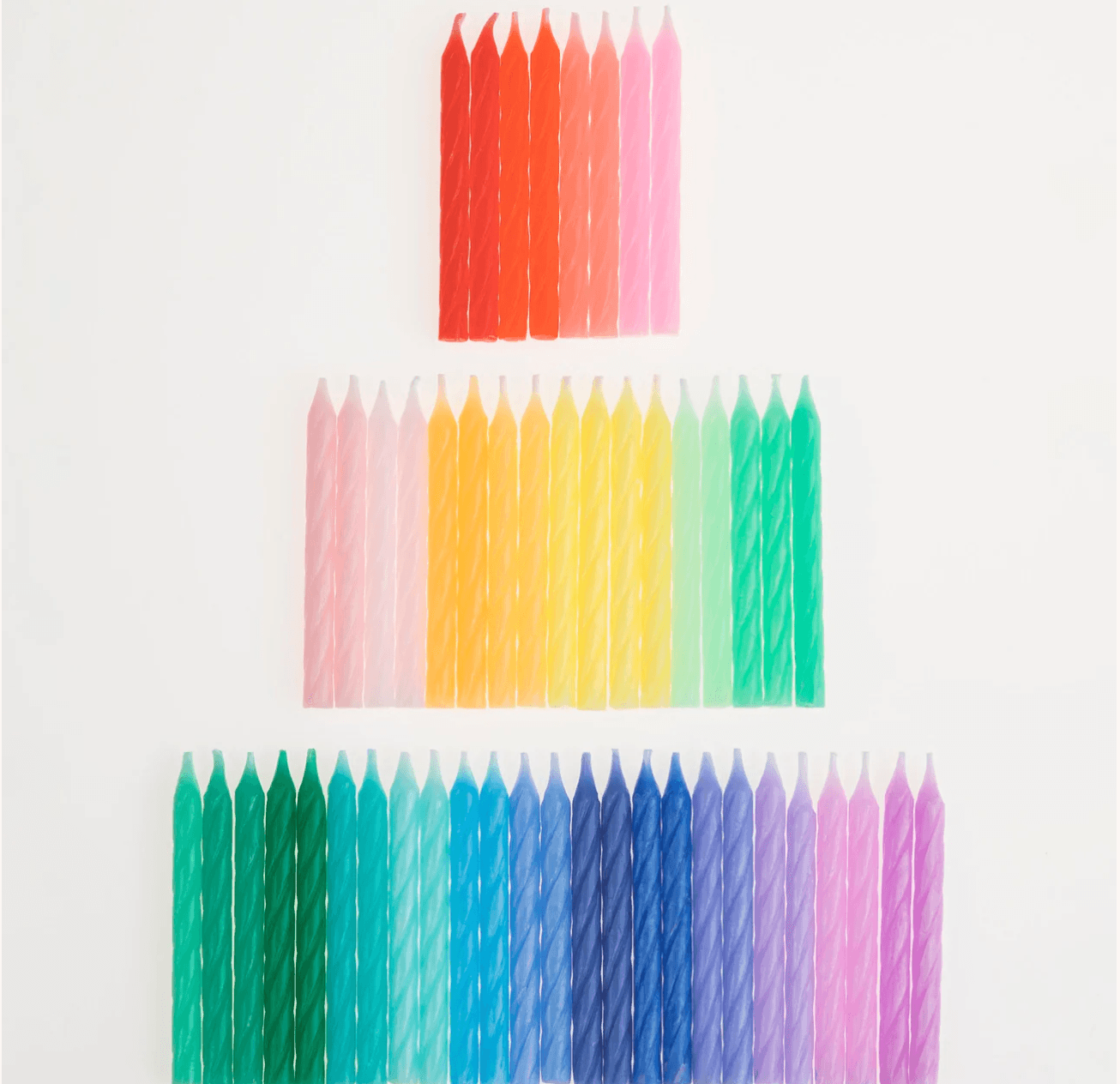 partyalacarte.co.in Rainbow Twisted Mini Candles (x 50) - partyalacarte.co.in