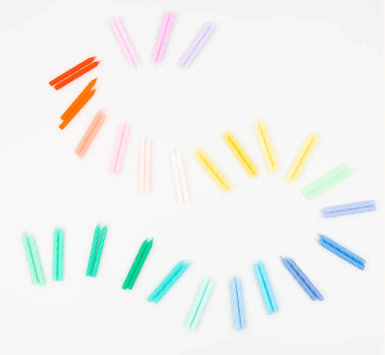 partyalacarte.co.in Rainbow Twisted Mini Candles (x 50) - partyalacarte.co.in