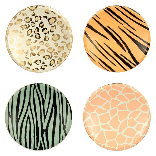 Meri Meri Safari Animal Print Dinner Plates (set of 8) - partyalacarte.co.in