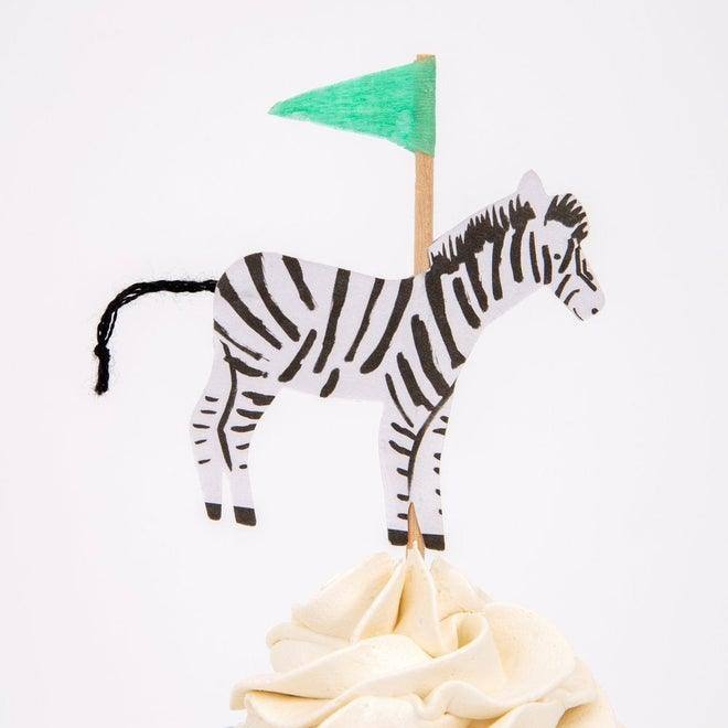 Meri Meri Safari Animals Cupcake Kit (Pack of 24) - partyalacarte.co.in