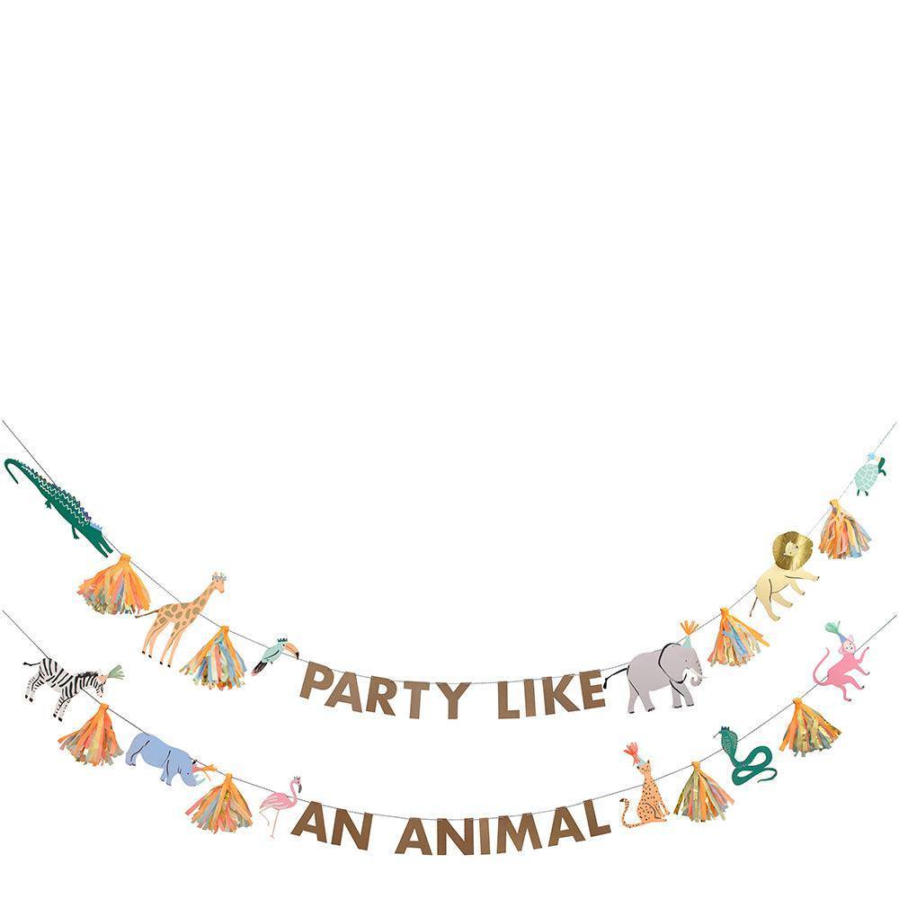 Meri Meri Safari Animals Large Garland - partyalacarte.co.in