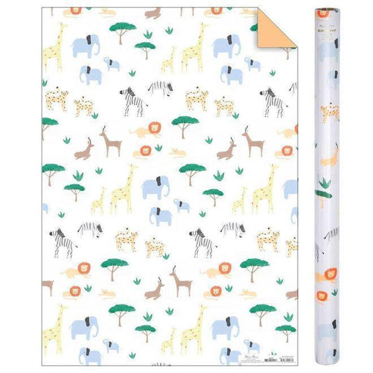 Meri Meri Safari Gift Wrap Roll (set of 3 sheets) - partyalacarte.co.in