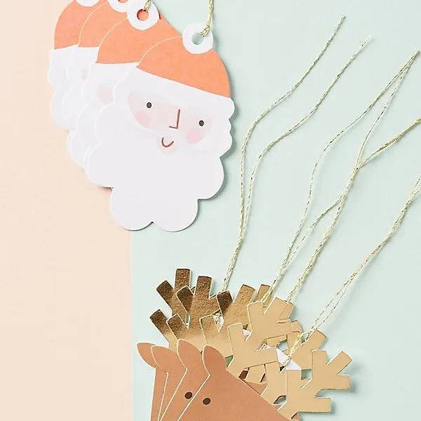 Meri Meri Santa & Reindeer Gift Tags (x8) - partyalacarte.co.in