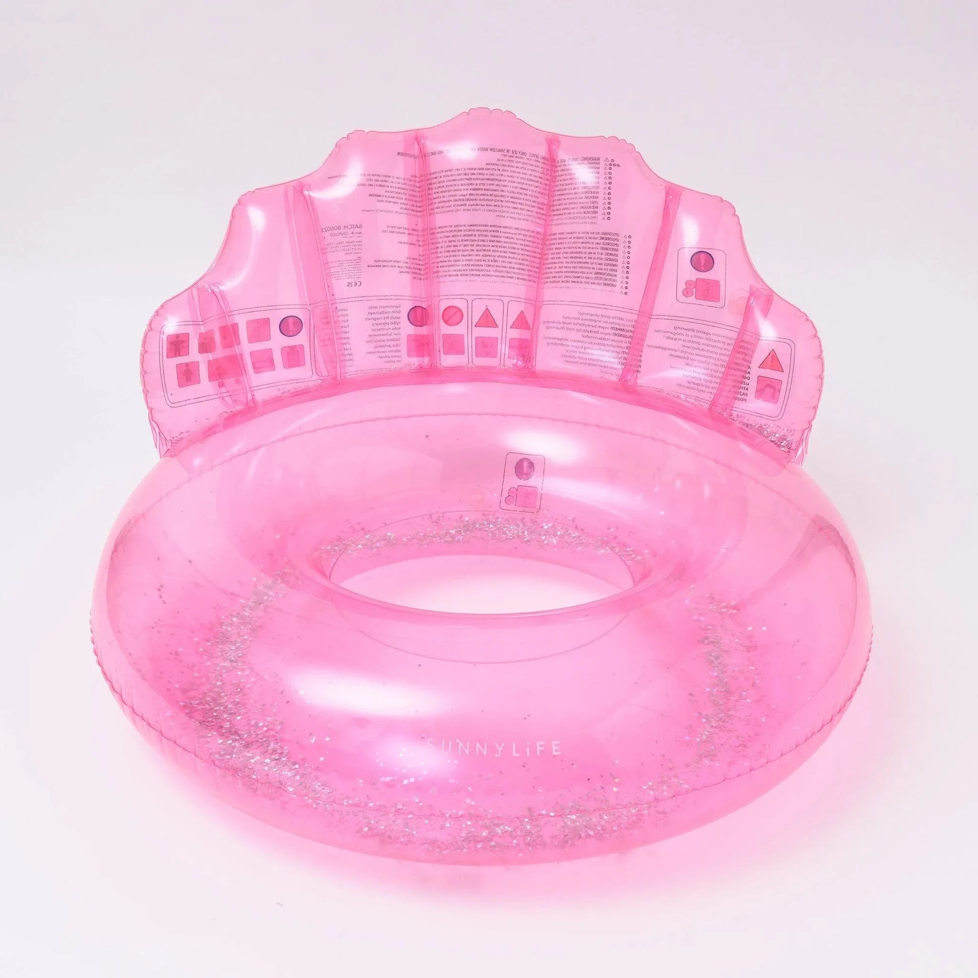 sunnylife Shell Bubblegum Luxe Pool Ring - partyalacarte.co.in