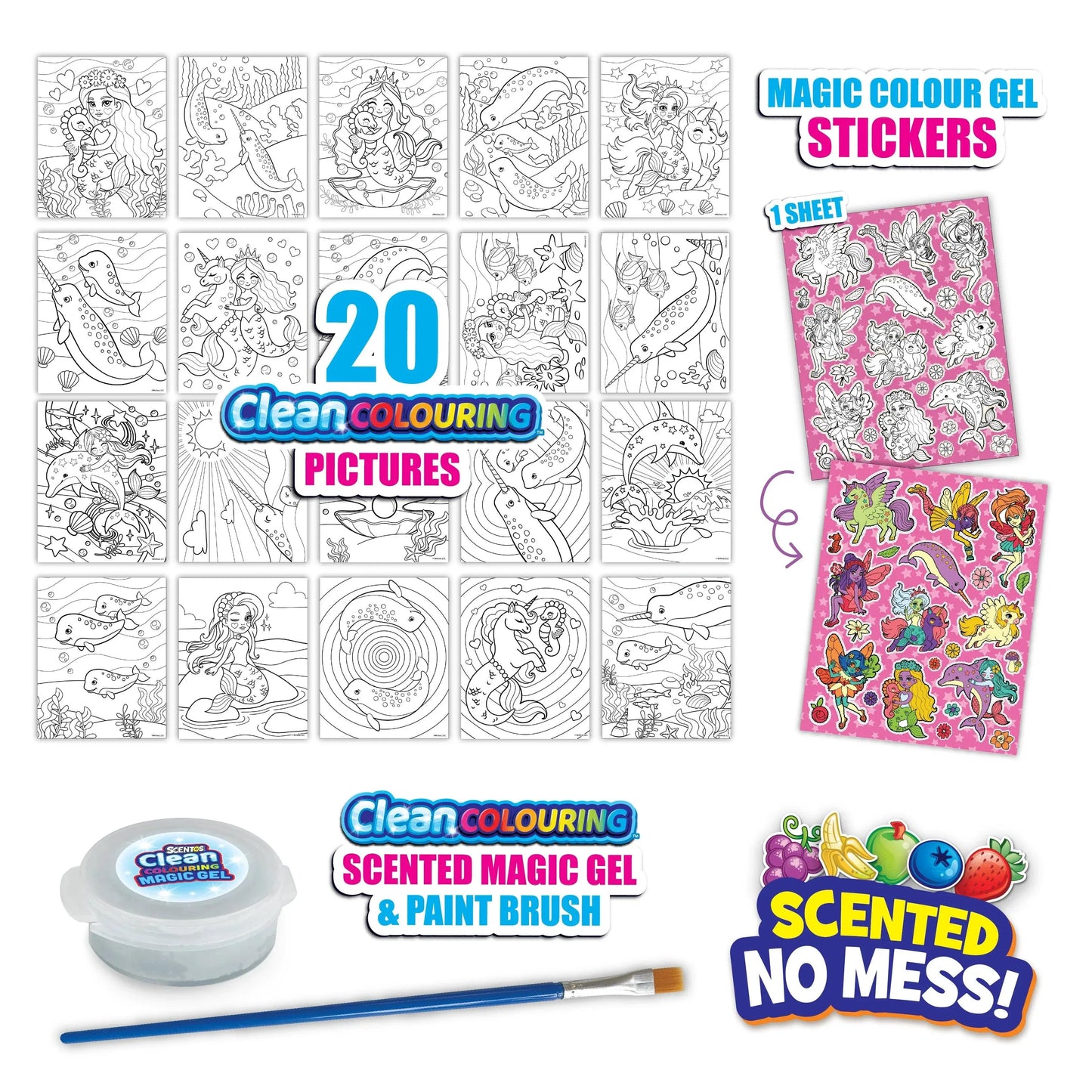 CleanColouring™ Magic Gel Painting Enchanted Set