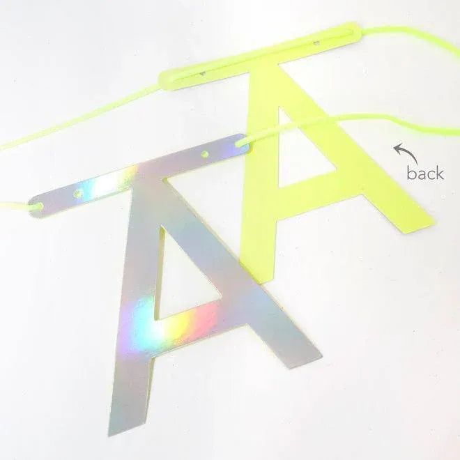 Meri Meri Silver Holographic Letter Garland Kit - partyalacarte.co.in