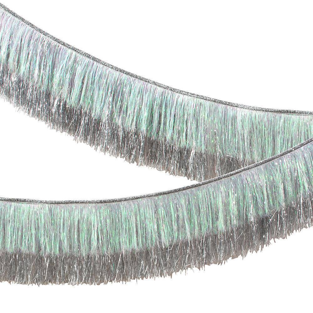 Meri Meri Silver Iridescent Tinsel Fringe Garland - partyalacarte.co.in