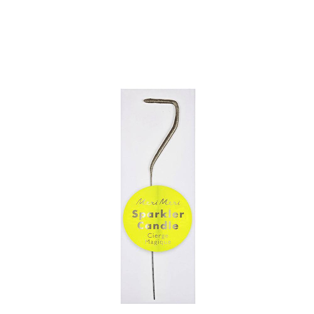 Meri Meri Silver Sparkler Number Candles - partyalacarte.co.in
