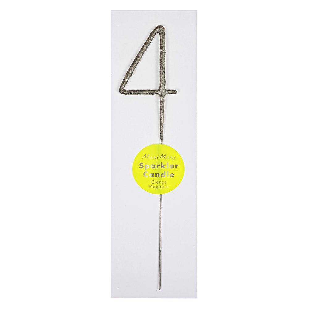 Meri Meri Silver Sparkler Number Candles - partyalacarte.co.in