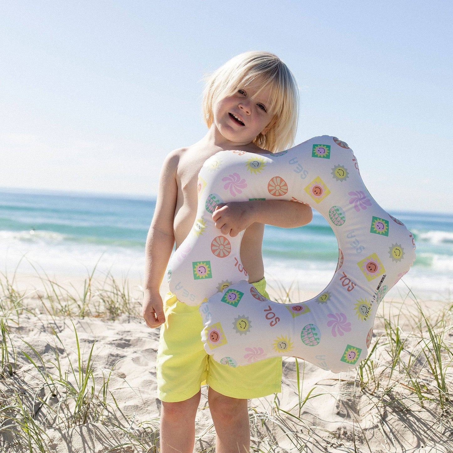 sunnylife SMILEY World Kiddy Float Ring - partyalacarte.co.in