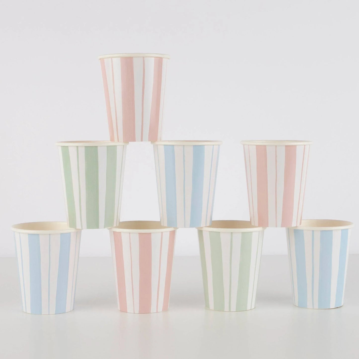 Meri Meri Ticking Stripe Cups (x 8) - partyalacarte.co.in