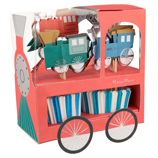 Meri Meri Train Cupcake Kit (x 24 toppers) - partyalacarte.co.in