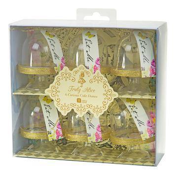 Talking Table Truly Alice Curious Cake Domes (Pack of 6) - partyalacarte.co.in