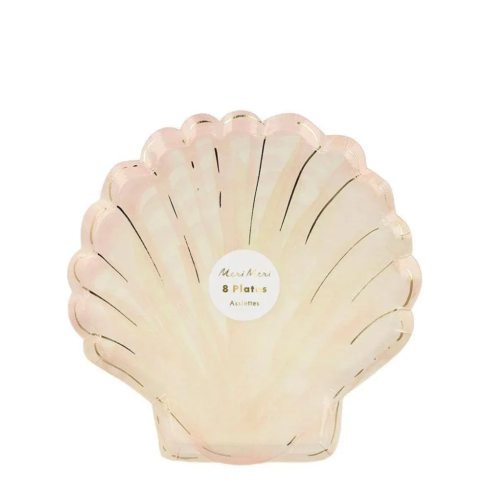 Meri Meri Watercolor Clam Shell Plates (set of 8) - partyalacarte.co.in