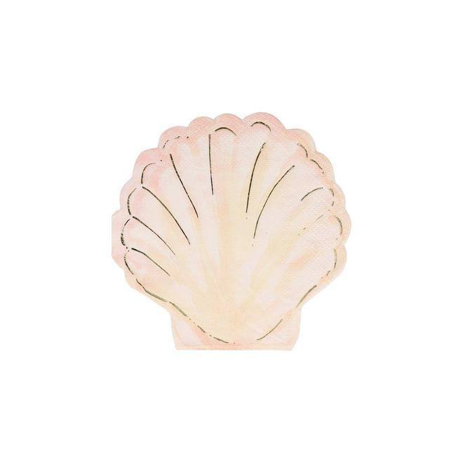 Meri Meri Watercolour Clamshell Napkins (set of 16) - partyalacarte.co.in