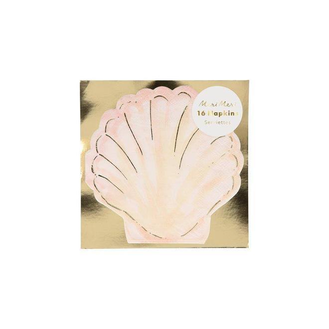 Meri Meri Watercolour Clamshell Napkins (set of 16) - partyalacarte.co.in
