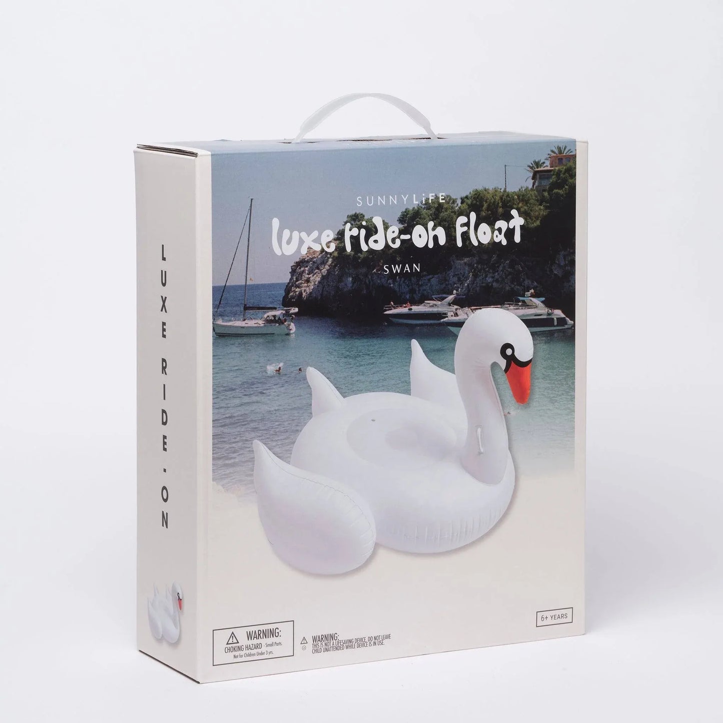 sunnylife White Luxe Ride-On Swan - partyalacarte.co.in
