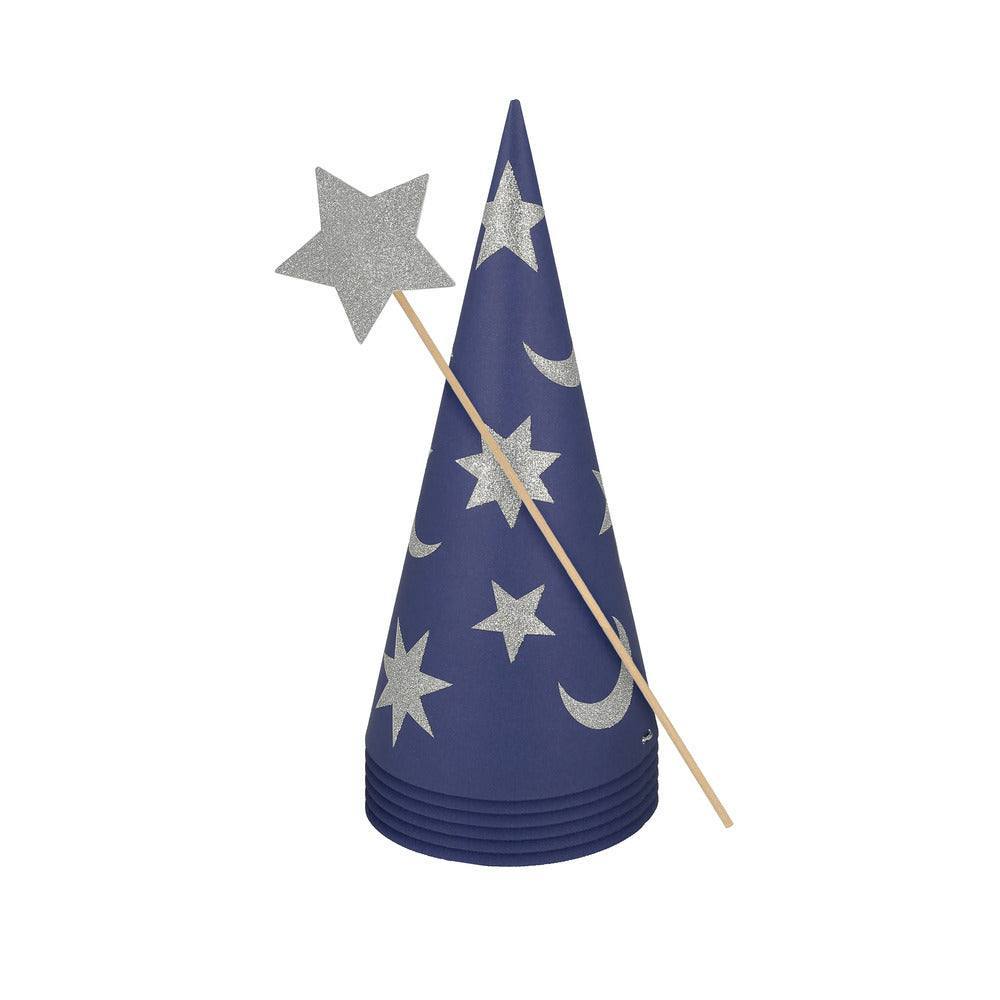 Meri Meri Wizard Party Hats & Wands (x 6) - partyalacarte.co.in