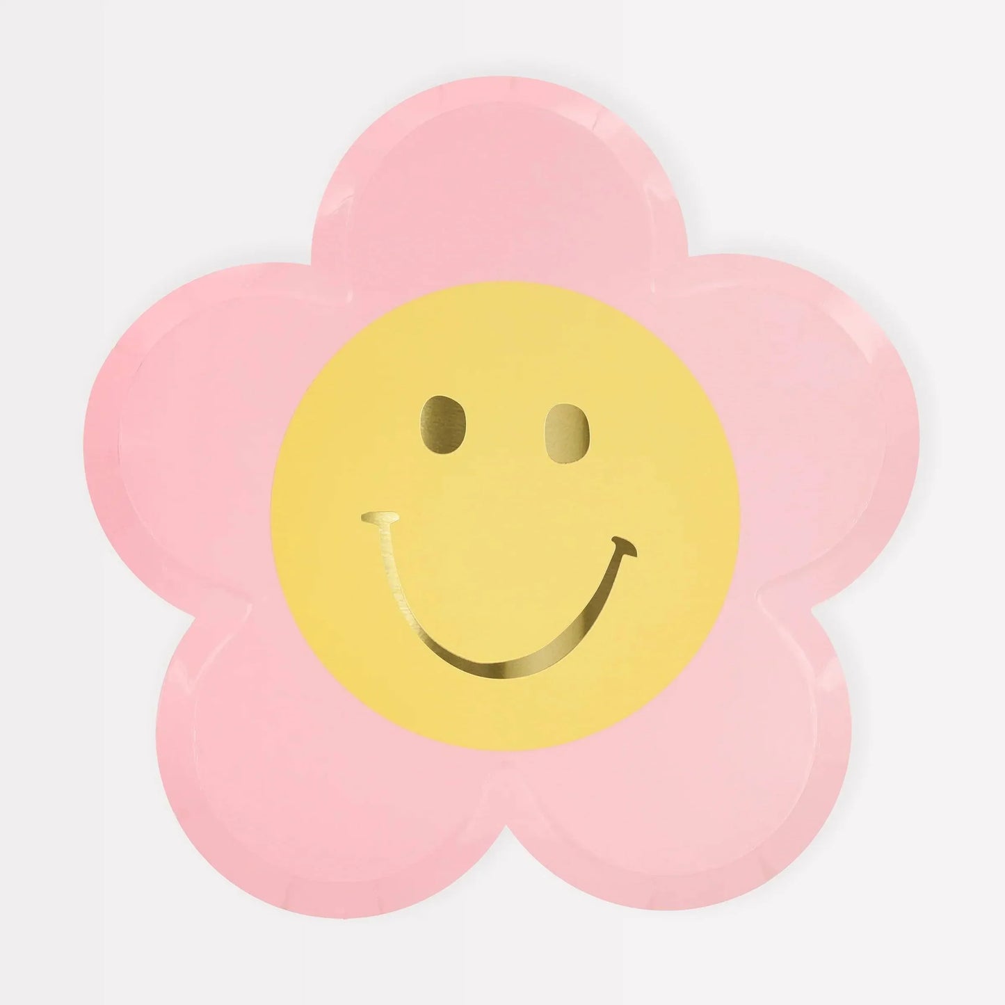 Happy Face Flower Plates (x 8)