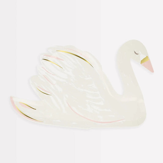 Swan Shaped Plates (x 8)