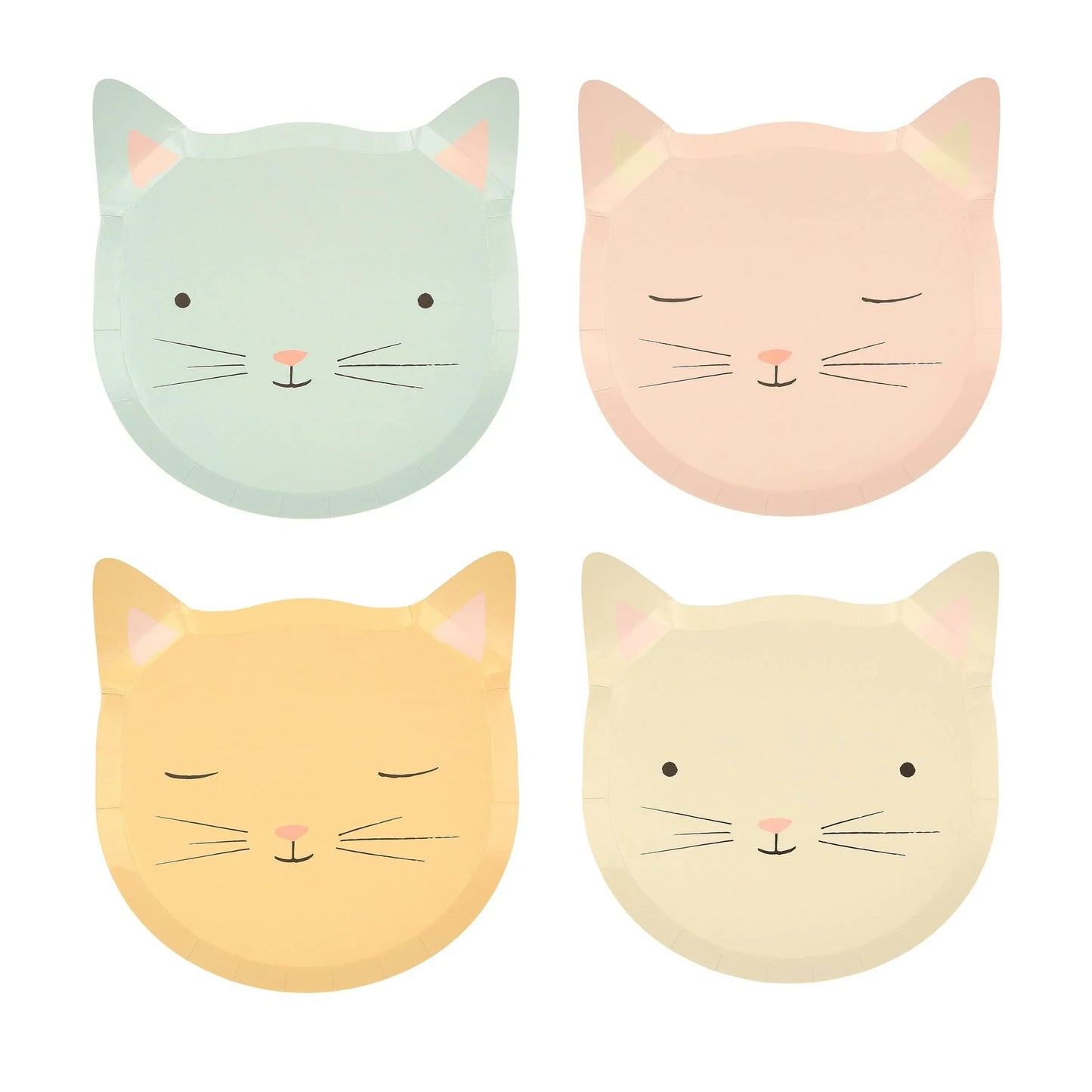 Meri Meri Cute Kitten Plates(x8) - partyalacarte.co.in