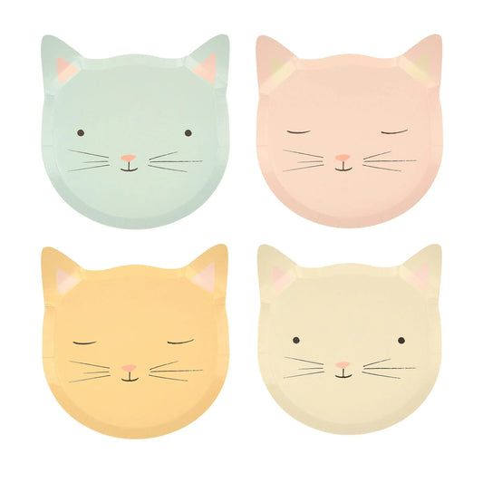 Meri Meri Cute Kitten Plates(x8) - partyalacarte.co.in