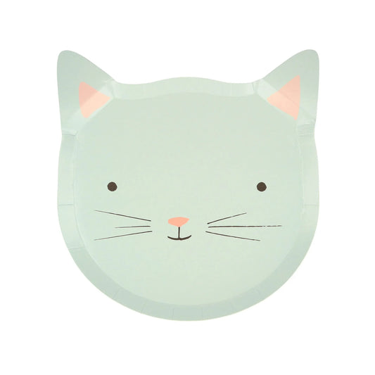 Meri Meri Cute Kitten Plates(x8) - partyalacarte.co.in