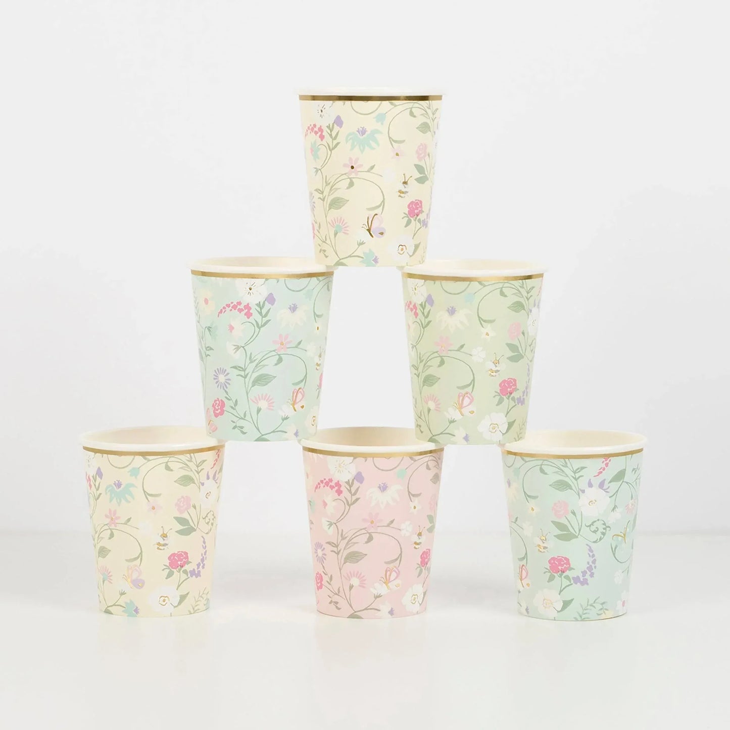 Meri Meri Ladurée Paris Floral Cups (x8) - partyalacarte.co.in