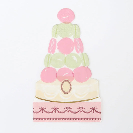 Meri Meri Ladurée Paris Macaron Pyramid Napkins (x16) - partyalacarte.co.in